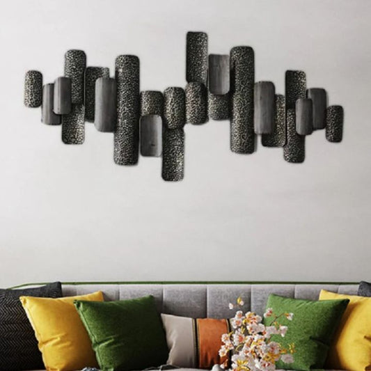 Irregular abstract metal wall hanging art by The Gharnish, modern decorative wall art with creative, unique design.