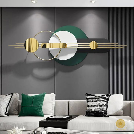 Metallic Geomatric Wall Art (48x23 Approx) - The Gharnish - A Unit of Satkala Creations