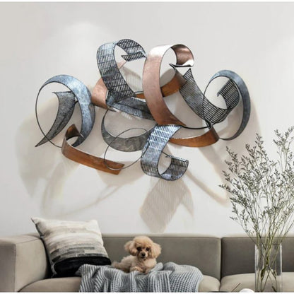 Modern irregular abstract decorative wall art by The Gharnish, 48x30 inches, featuring bold shapes and contemporary design.