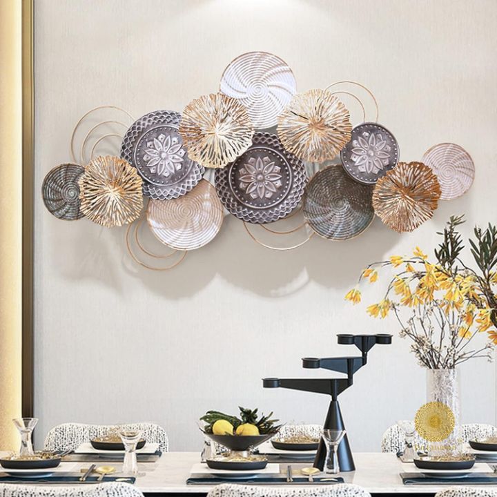 Modern Multicolor Metallic Plates Wall Art - The Gharnish - A Unit of Satkala Creations