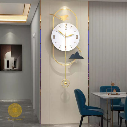 New Decorative Artistic Wall Clock (10x26 Inches) - The Gharnish - A Unit of Satkala Creations