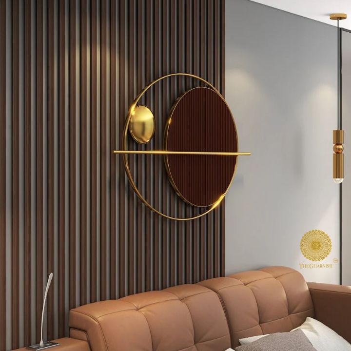 Oval ring geometric wall art by The Gharnish, 40x26 inches, featuring modern abstract design for stylish wall decoration.