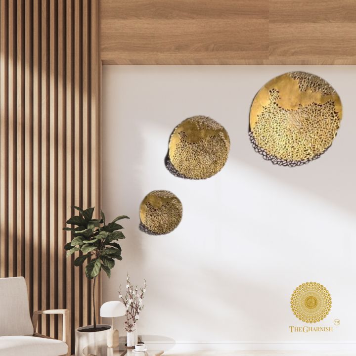 Set of 3 Coral Reef Wall Art pieces by The Gharnish in 16, 12, and 8 inches, featuring vibrant coral reef designs for wall decor.
