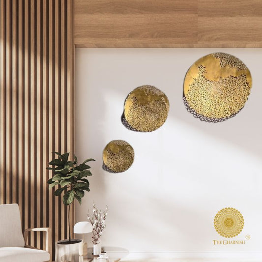 Set of 3 Coral Reef Wall Art pieces by The Gharnish in 16, 12, and 8 inches, featuring vibrant coral reef designs for wall decor.