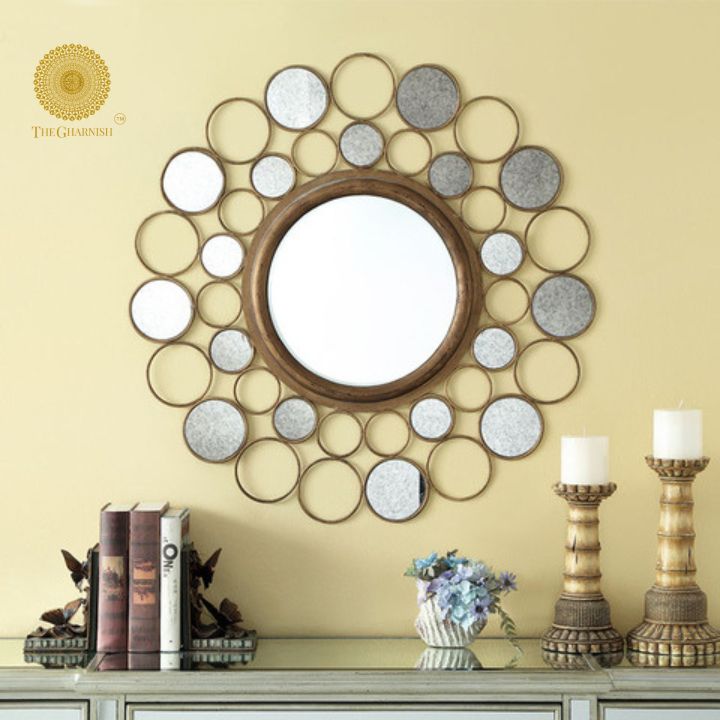 Significant Bunch of Mirrors Wall Mirror (30 Inches Dia) - The Gharnish - A Unit of Satkala Creations