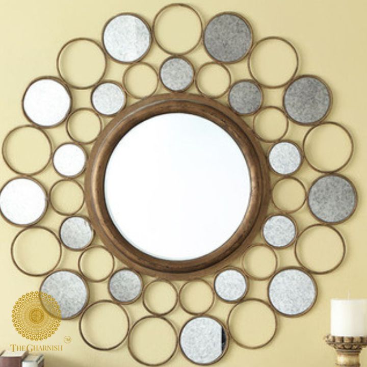 Significant Bunch of Mirrors Wall Mirror (30 Inches Dia) - The Gharnish - A Unit of Satkala Creations