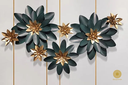 Splendid 3D flowers wall art by The Gharnish, 50 x 25 inches, featuring vibrant floral wall accent for home decor.