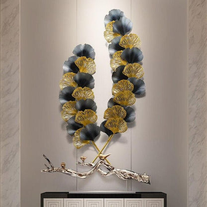 Waving Flower Sticks Wall Art by The Gharnish, 24x48 inches, featuring vibrant floral design on a wall decoration.