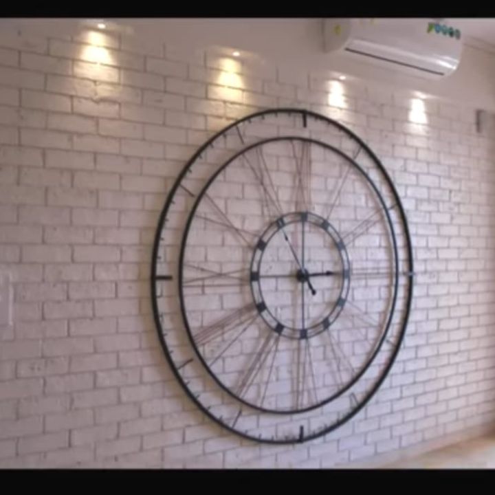 Large 30-inch customized wall clock featuring Bollywood celebrities, stylishly designed for home decor by The Gharnish.