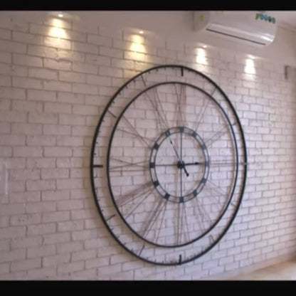 Large 30-inch customized wall clock featuring Bollywood celebrities, stylishly designed for home decor by The Gharnish.