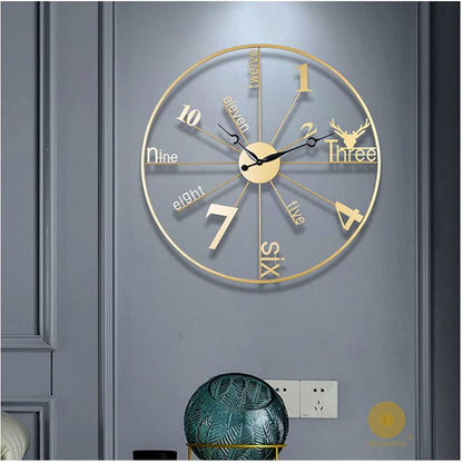 Number Sticks Wall Clock (24 Inches) - The Gharnish - A Unit of Satkala Creations