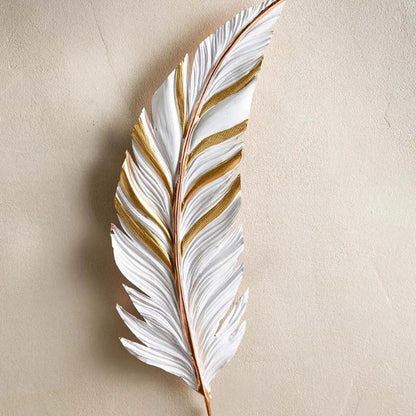 Decorative feathers wall art by The Gharnish, 12x36 inches, featuring intricate feather designs as wall clocks.