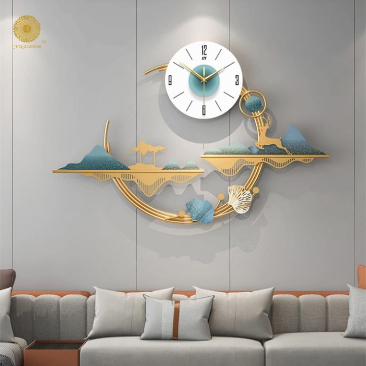 Chronical Nature Wall Clock (37x21 Inches) - The Gharnish - A Unit of Satkala Creations