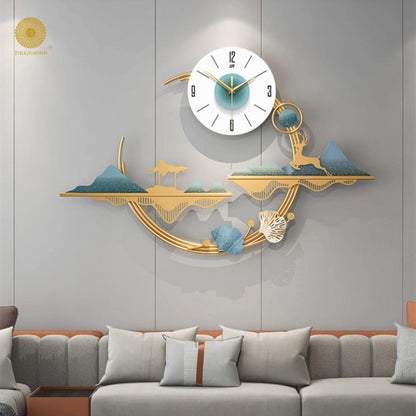 Chronical Nature Wall Clock (37x21 Inches) - The Gharnish - A Unit of Satkala Creations