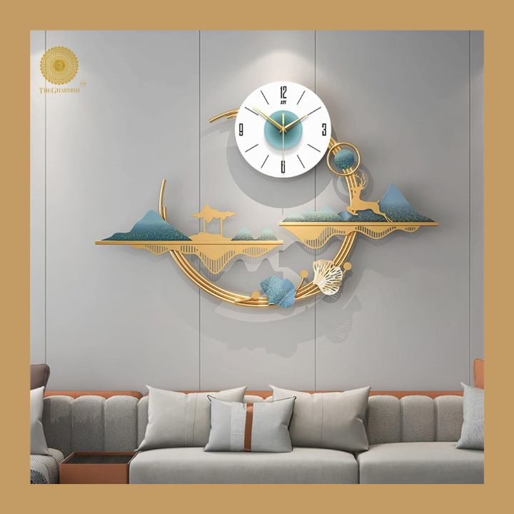 Chronical Nature Wall Clock (37x21 Inches) - The Gharnish - A Unit of Satkala Creations