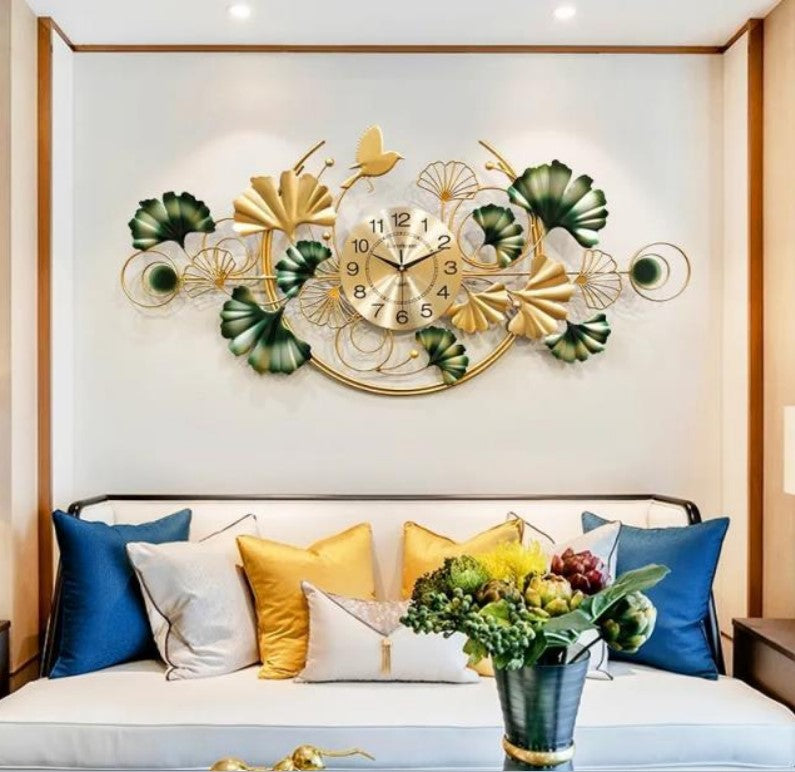 Flower Petal Wall Clock (48x23 Inches) - The Gharnish - A Unit of Satkala Creations