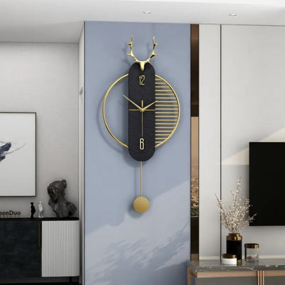Modern Contemporary round textured wall clock (12x27 Inches) - The Gharnish - A Unit of Satkala Creations