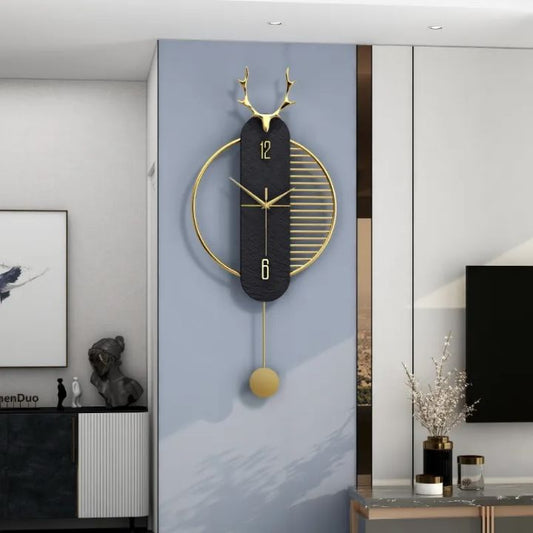 Modern Contemporary round textured wall clock (12x27 Inches) - The Gharnish - A Unit of Satkala Creations