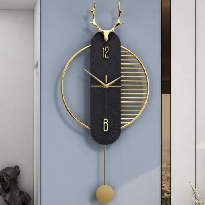 Modern Contemporary round textured wall clock (12x27 Inches) - The Gharnish - A Unit of Satkala Creations