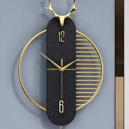 Modern Contemporary round textured wall clock (12x27 Inches) - The Gharnish - A Unit of Satkala Creations