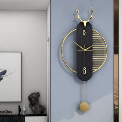 Modern Contemporary round textured wall clock (12x27 Inches) - The Gharnish - A Unit of Satkala Creations