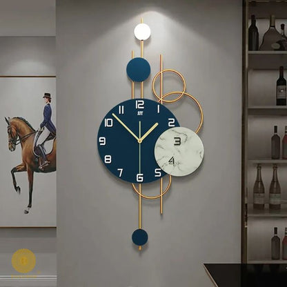 Modern Nordic Metal Wall Clock (15x29 Inches) - The Gharnish - A Unit of Satkala Creations