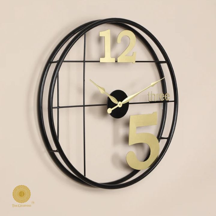 Numeric Double Ring Wall Clock (24 Inches Dia) - The Gharnish - A Unit of Satkala Creations