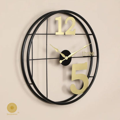 Numeric Double Ring Wall Clock (24 Inches Dia) - The Gharnish - A Unit of Satkala Creations