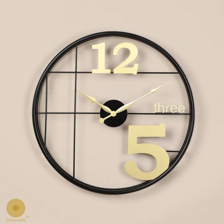 Numeric Double Ring Wall Clock (24 Inches Dia) - The Gharnish - A Unit of Satkala Creations