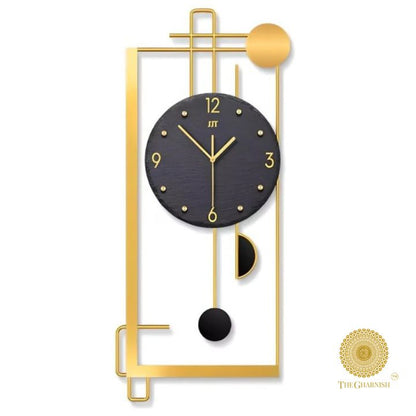 Pendulam Replica Framed Wall Clock (10x26 Inches) - The Gharnish - A Unit of Satkala Creations
