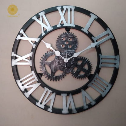 Moving Gear Replica Wall Clock (24 Inches Dia) - The Gharnish - A Unit of Satkala Creations