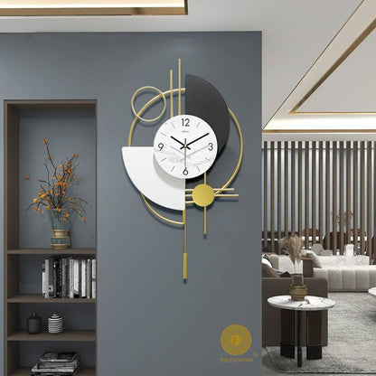 Nordic Style Pendulum Wall Clock (14x28 Inches) - The Gharnish - A Unit of Satkala Creations