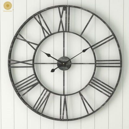 Roman Metal Wall Clock (24 Inches Dia) - The Gharnish - A Unit of Satkala Creations
