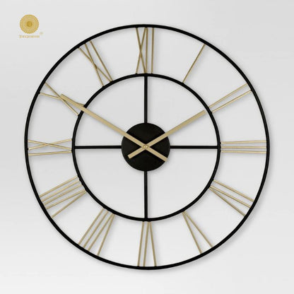Roman Metal Wall Clock (24 Inches Dia) - The Gharnish - A Unit of Satkala Creations