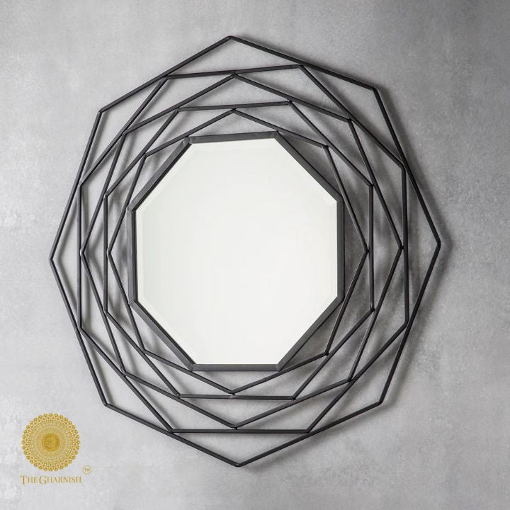 Walls Of Iron Wall Mirror (24 Inches) - The Gharnish - A Unit of Satkala Creations