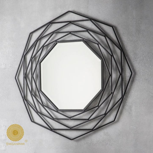 Walls Of Iron Wall Mirror (24 Inches) - The Gharnish - A Unit of Satkala Creations