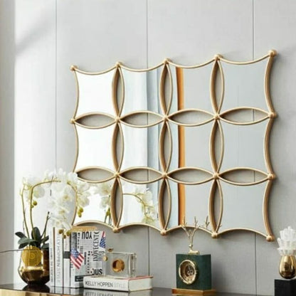 Square wall mirror by The Gharnish, 48x36 inches, featuring a creative porch-inspired design with a sleek, modern frame.