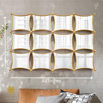 Creative Porch square wall mirror by The Gharnish, 48x36 inches, featuring a stylish and modern design for decorative wall use.