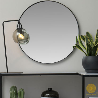 Metallic Ring Wall Mirror (20 Inches) - The Gharnish - A Unit of Satkala Creations