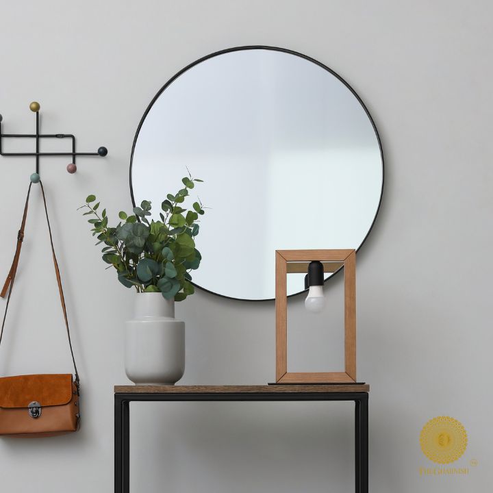 Metallic Ring Wall Mirror (20 Inches) - The Gharnish - A Unit of Satkala Creations