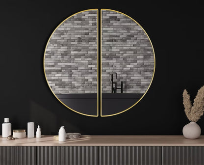 Unique and timeless irregular wall mirror by The Gharnish with an artistic, asymmetrical design for modern home decor.