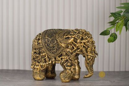 Elegant Elora Crafted Elephant Table Accent - The Gharnish - A Unit of Satkala Creations