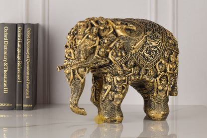 Elegant Elora Crafted Elephant Table Accent - The Gharnish - A Unit of Satkala Creations