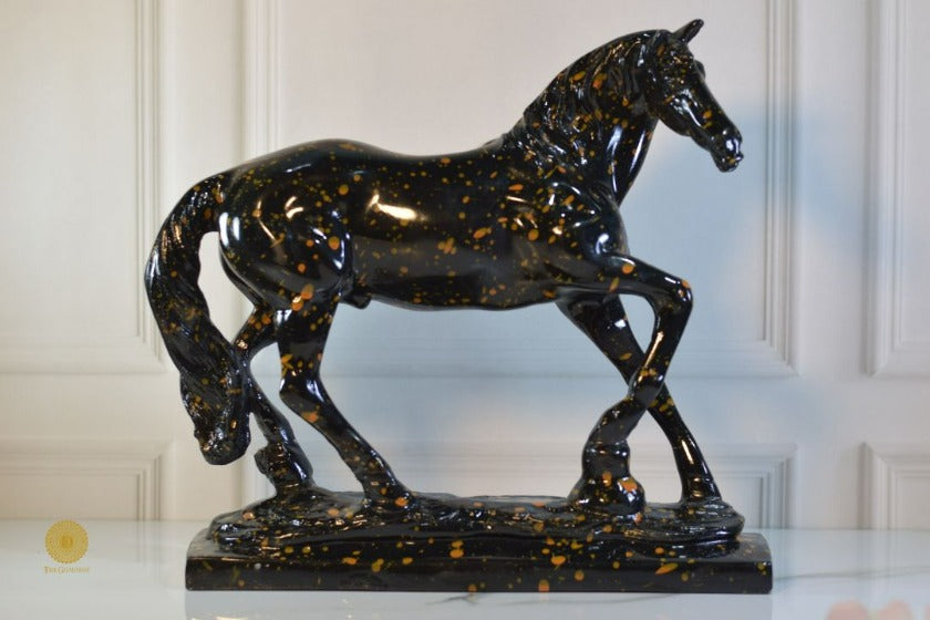 Feng Shui Black Horse figurine by TheGharnish, an animal figurine with a sleek black finish and detailed horse design.