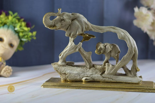 Feng Shui Shadow Elephant Figurine by TheGharnish, decorative animal figurine with a shadowy silhouette design.
