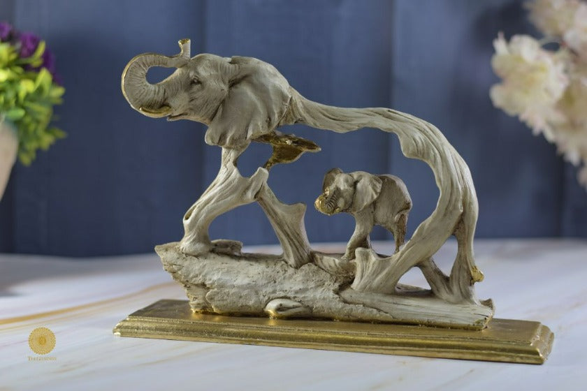 Feng Shui Shadow Elephant Figurine by TheGharnish, a detailed animal figurine with shadow design, perfect for spiritual decor.