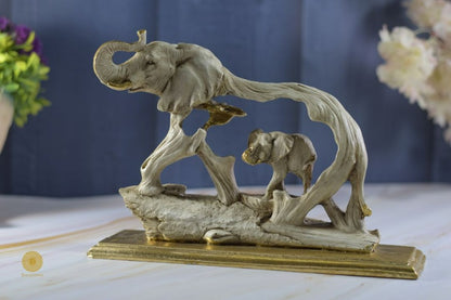 Feng Shui Shadow Elephant Figurine by TheGharnish, a detailed animal figurine with shadow design, perfect for spiritual decor.