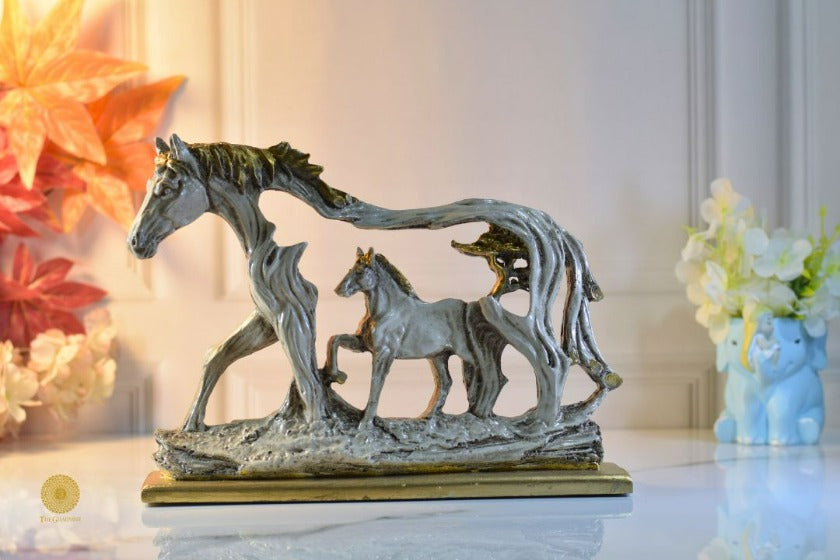 Feng Shui Shadow Horse figurine from TheGharnish, an elegant animal figurine with a detailed shadow horse design.