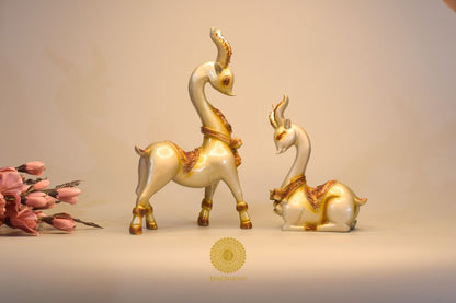 Majestic Deer Figurine - Set of 2 - The Gharnish - A Unit of Satkala Creations