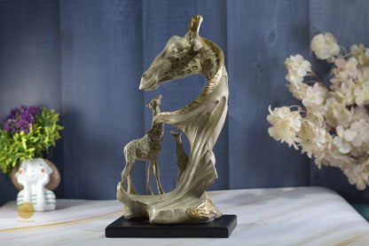 Modern Giraffe Family figurine by TheGharnish, decorative animal showpiece featuring a family of giraffes in a stylish design.